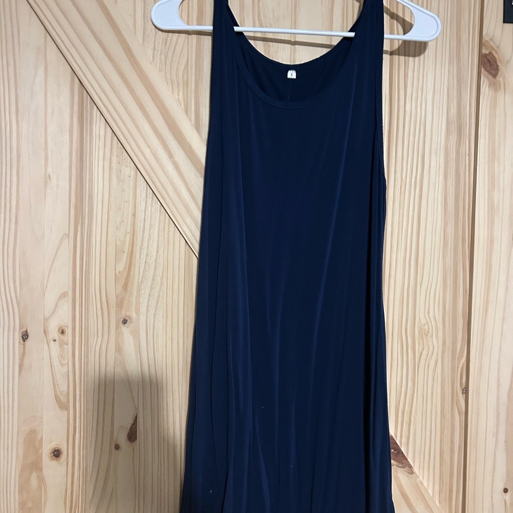 Navy Blue Sleeveless Dress